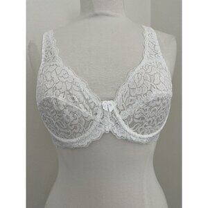 New INTERNATIONAL INTIMATES 34B White Lace UNDERWIRE BRA Unpadded  B1321 New